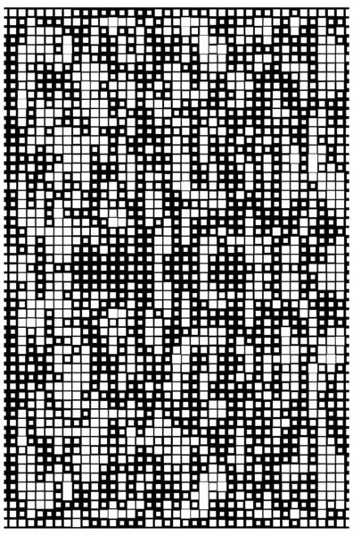 Sztandar Kwadratami Abstrakcyjne Tło Czarno Białymi Pikselami — Wektor stockowy