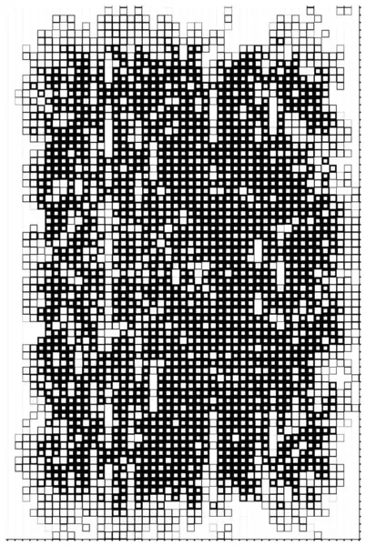 Cuadrados Blanco Negro Plantilla Creativa Con Píxeles — Vector de stock