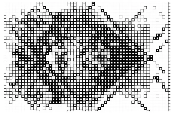 Quadrados Preto Branco Modelo Criativo Com Pixels — Vetor de Stock