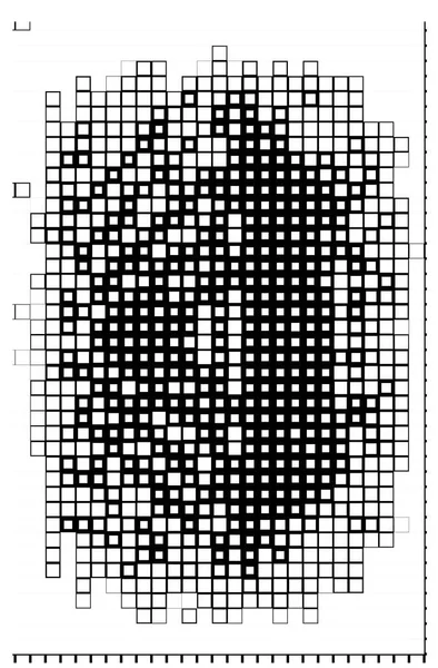 Fekete Fehér Négyzetek Kreatív Sablon Pixelekkel — Stock Vector