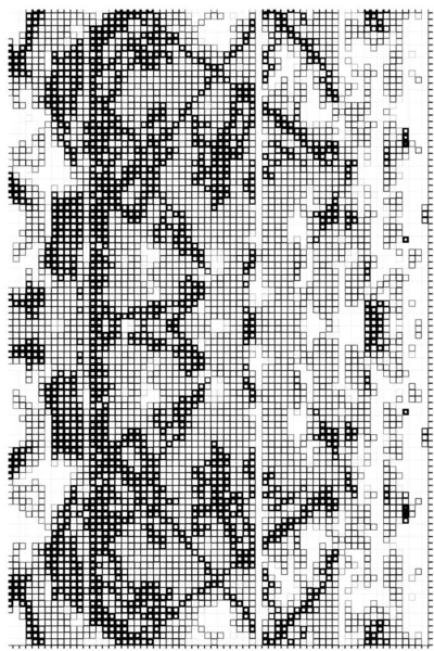 arka planda küçük parçalar var. soyut siyah beyaz illüstrasyon