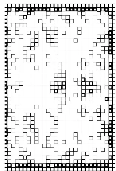 背景与正方形 带有黑白像素的抽象壁纸 — 图库矢量图片