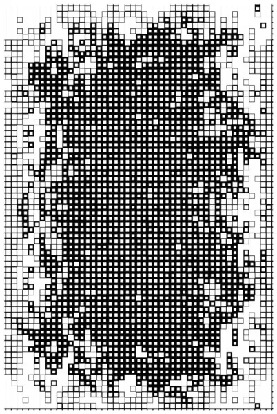 Oppervlak Met Zwart Witte Pixels Creatieve Abstracte Poster — Stockvector