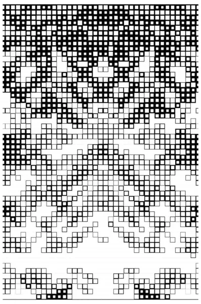Полутоновый Рисунок Абстрактная Мозаика Пунктиров Белом Фоне — стоковый вектор