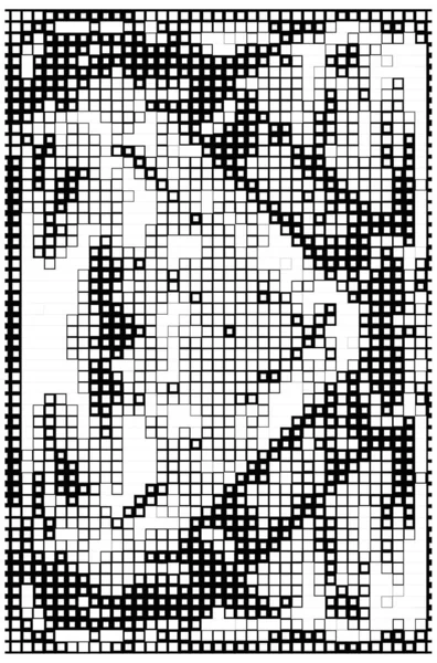 Φόντο Τετράγωνα Αφηρημένη Ταπετσαρία Ασπρόμαυρα Εικονοστοιχεία — Διανυσματικό Αρχείο
