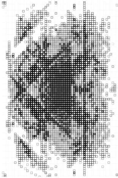 Powierzchnia Czarno Białymi Pikselami Kreatywny Abstrakcyjny Plakat — Wektor stockowy