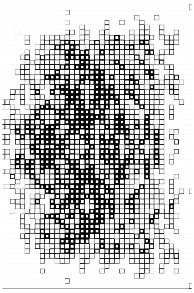 Oberfläche Mit Schwarz Weißen Pixeln Kreativem Und Abstraktem Poster — Stockvektor