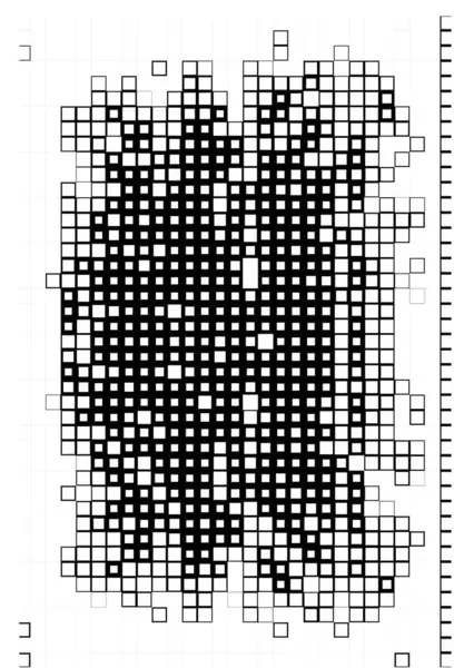 Поверхность Черно Белыми Пикселями Креативный Абстрактный Плакат — стоковый вектор