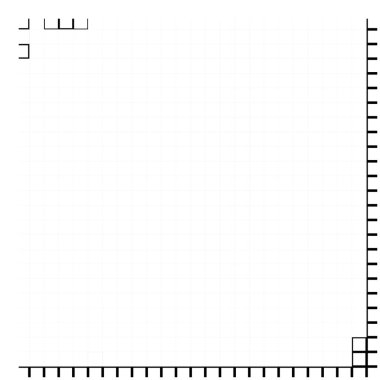 Yarı ton deseni. Noktalı noktaların beyaz arkaplanda soyut mozaiği