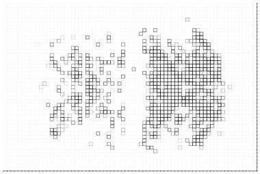 Yarım ton. Grunge soyut geometrik. ızgara dokusu. Beyaz ve siyah örtülü doku. Tehlike deseni örtüşüyor. 