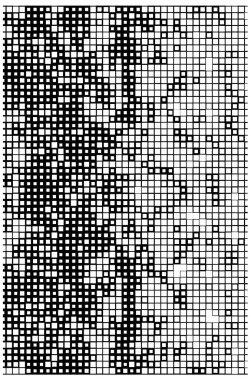 Yarım ton. Grunge soyut geometrik. ızgara dokusu. Beyaz ve siyah örtülü doku. Tehlike deseni örtüşüyor. 