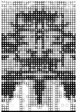Yarım ton. Grunge soyut geometrik. ızgara dokusu. Beyaz ve siyah örtülü doku. Tehlike deseni örtüşüyor. 