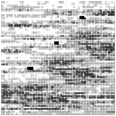 Yarım ton. Grunge soyut geometrik. ızgara dokusu. Beyaz ve siyah örtülü doku. Tehlike deseni örtüşüyor. 