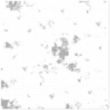 Yarı ton deseni. Noktalı noktaların soyut mozaiği beyaz arkaplanda. Yarım ton tasarımının grafik vektör arkaplanı.