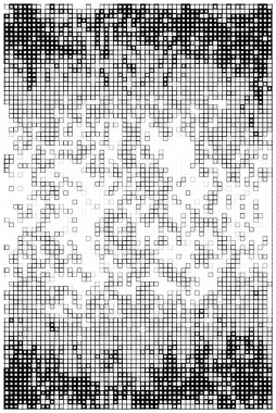 Yarı ton siyah beyaz mozaik arkaplan ve kareler.