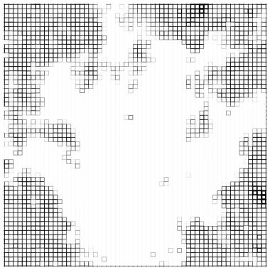 Yarı ton deseni. Noktalı noktaların soyut mozaiği beyaz arkaplanda. Yarım ton tasarımının grafik vektör arkaplanı.