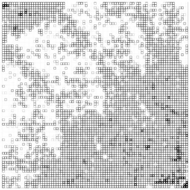 Yarı ton deseni. Noktalı noktaların soyut mozaiği beyaz arkaplanda. Yarım ton tasarımının grafik vektör arkaplanı.