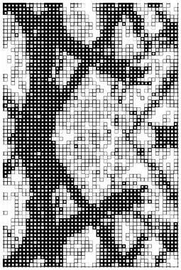 Kareler, vektör illüstrasyonlu soyut siyah beyaz arkaplan