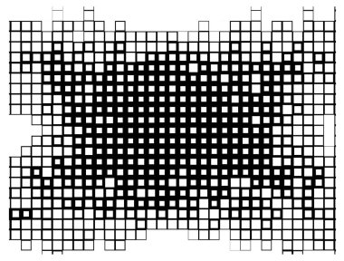 Küçük parçalarla soyut bir arkaplan. siyah ve beyaz resimleme