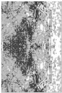 Geometrik siyah beyaz arkaplan ve kareli soyut arkaplan. vektör illüstrasyonu