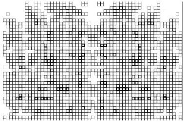 Küçük parçalarla soyut bir arkaplan. siyah ve beyaz resimleme