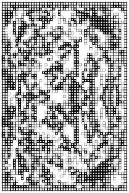 Kareler, vektör illüstrasyonlu soyut siyah beyaz arkaplan