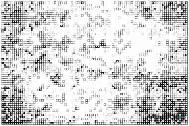Yarı ton siyah beyaz mozaik arkaplan ve kareler.