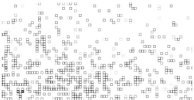 Yarı ton deseni. Noktalı noktaların beyaz arkaplanda soyut mozaiği.