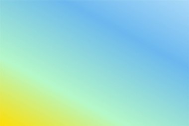 Bebek Mavisi, Turkuaz, Naneli, Altın Renkli Renkli Renkli Soyut Bulanık Gradyan. Yumuşak bulanık arkaplan. Grafik tasarım, afiş ve web için odaklanmış vektör illüstrasyon şablonu