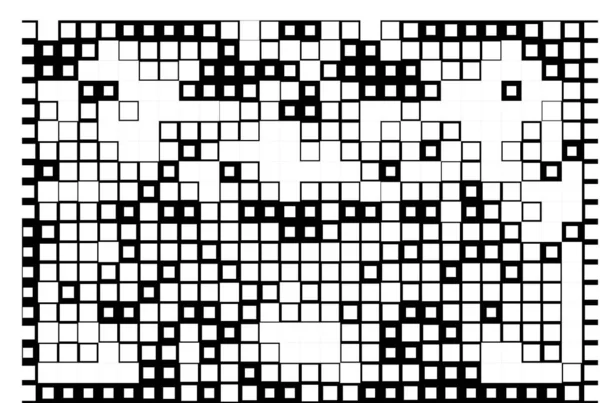 ブラックとホワイトピクセル クリエイティブで抽象的なポスター — ストックベクタ