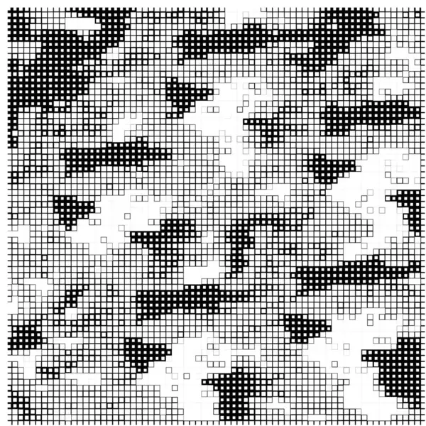 Abstrakcyjny Piksel Czarno Białe Tło Mozaiki — Wektor stockowy