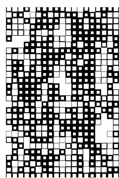 モザイクのバックドロップ 黒と白のピクセルが付いている抽象的な壁紙 — ストックベクタ