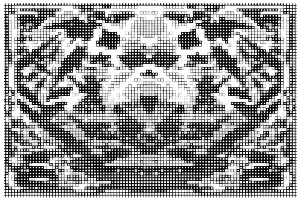 Creatieve Abstracte Poster Met Pixels Zwart Witte Vierkanten — Stockvector