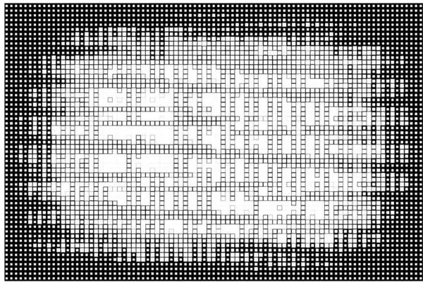 Halftone Black White Mosaic Background Squares — Stock Vector