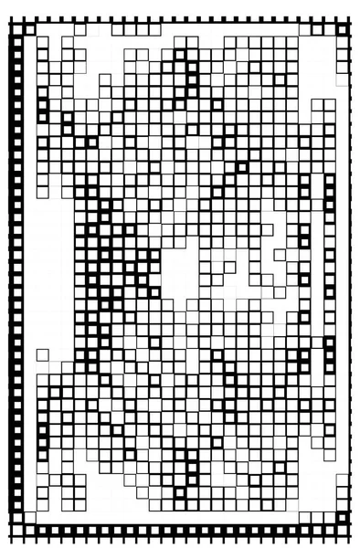 Achtergrond Met Mozaïek Abstract Behang Met Zwart Wit Pixels — Stockvector