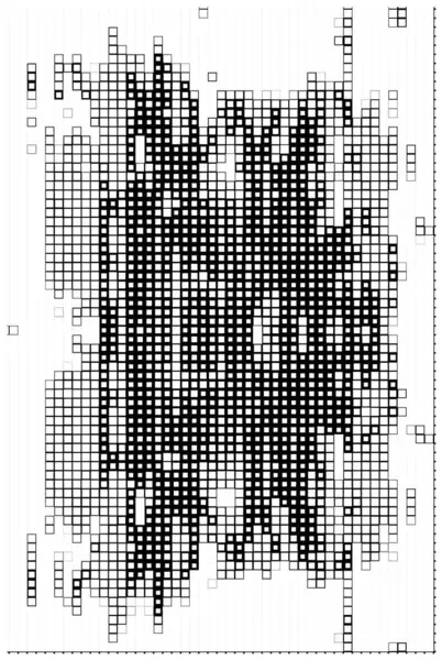 Cartaz Criativo Abstrato Com Pixels Quadrados Preto Branco —  Vetores de Stock