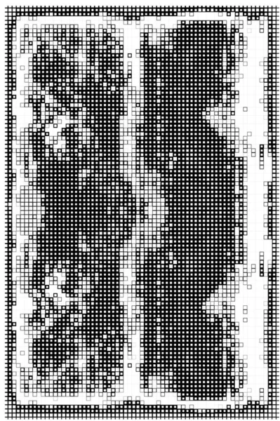 Abstracte Pixel Zwart Wit Geometrische Mozaïek Achtergrond — Stockvector