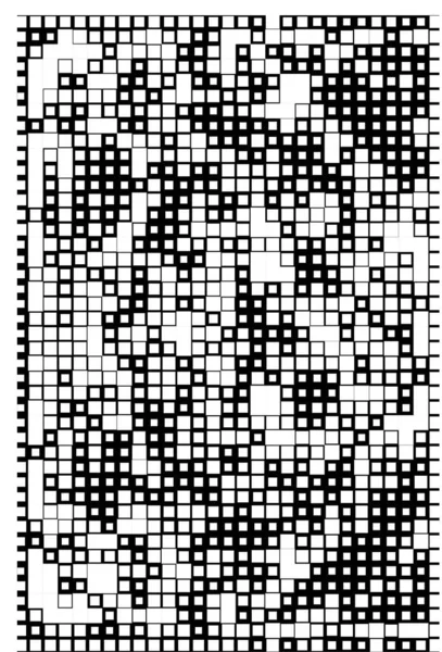 Papier Peint Abstrait Avec Pixels Noirs Blancs Toile Fond Avec — Image vectorielle