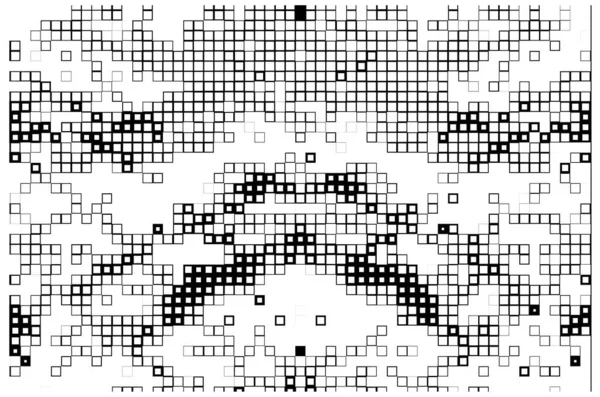 Pixel Abstracto Fondo Geométrico Blanco Negro Mosaico — Archivo Imágenes Vectoriales