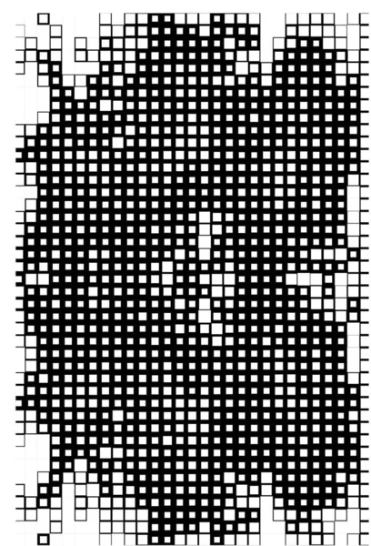 Kreatywny Abstrakcyjny Plakat Pikselami Czarno Białe Kwadraty — Wektor stockowy
