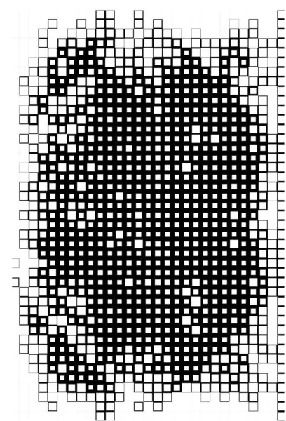 Креативный Абстрактный Плакат Пикселями Черно Белые Квадраты — стоковый вектор