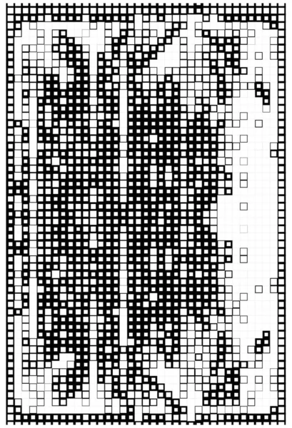 黒と白のピクセルが付いている抽象的な壁紙 モザイクと背景 — ストックベクタ