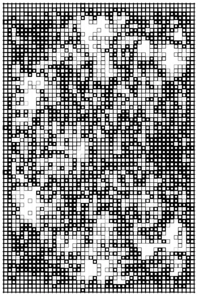Carta Parati Astratta Con Pixel Bianco Nero Sfondo Con Mosaico — Vettoriale Stock