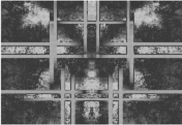 Motif Demi Teinte Grunge Abstrait Géométrique Texture Grille Texture Superposition — Image vectorielle