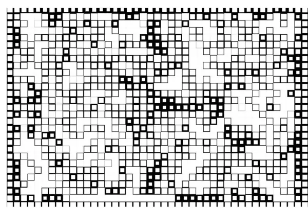 Абстрактные Обои Черно Белыми Пикселями Фон Мозаикой — стоковый вектор