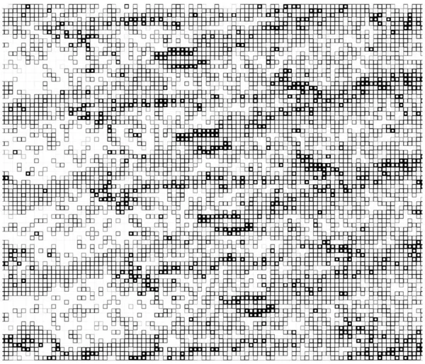 Půltónový Vzor Grunge Abstraktní Geometrické Struktura Mřížky Bílá Černá Překrývající — Stockový vektor