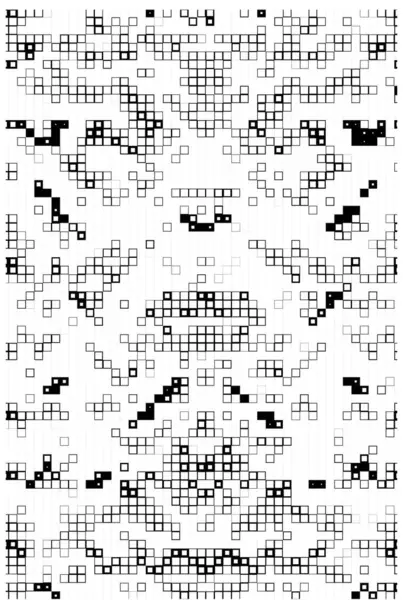 Abstrait Géométrique Fond Noir Blanc Avec Des Carrés Illustration Vectorielle — Image vectorielle