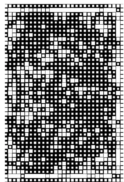 Abstrakcyjna Tapeta Czarno Białymi Pikselami Tło Mozaiką — Wektor stockowy