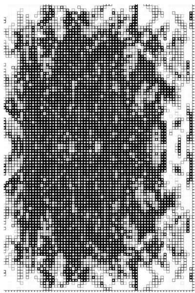 Schwarz Weiße Quadrate Kreatives Und Abstraktes Poster Mit Pixeln — Stockvektor
