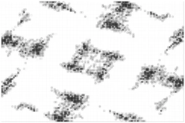 Yarı ton deseni. Noktalı noktaların soyut mozaiği beyaz arkaplanda. Yarım ton tasarımının grafik vektör arkaplanı.